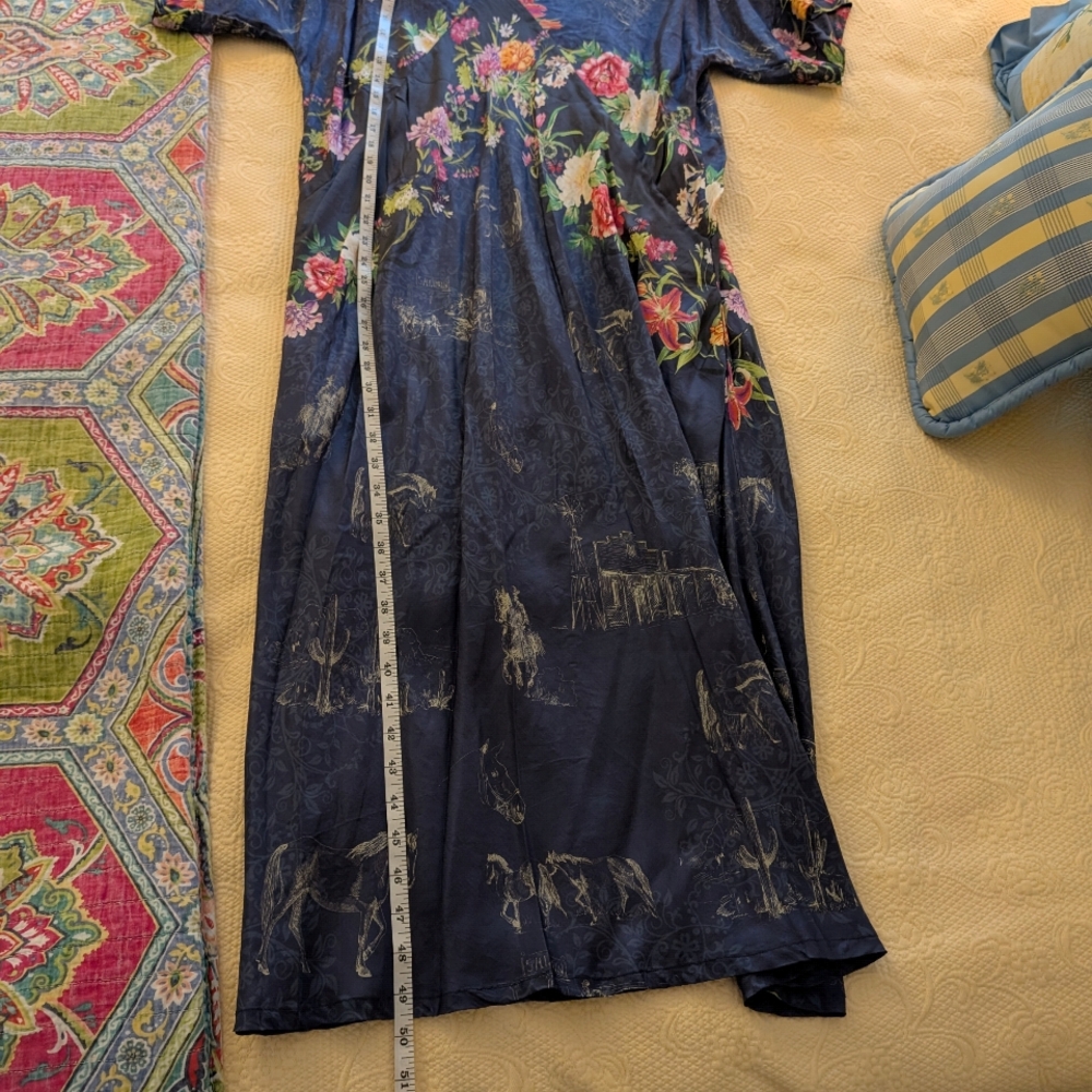Johnny Was Floral V-Neck Midi/Maxi Dress - Picture 4 of 10